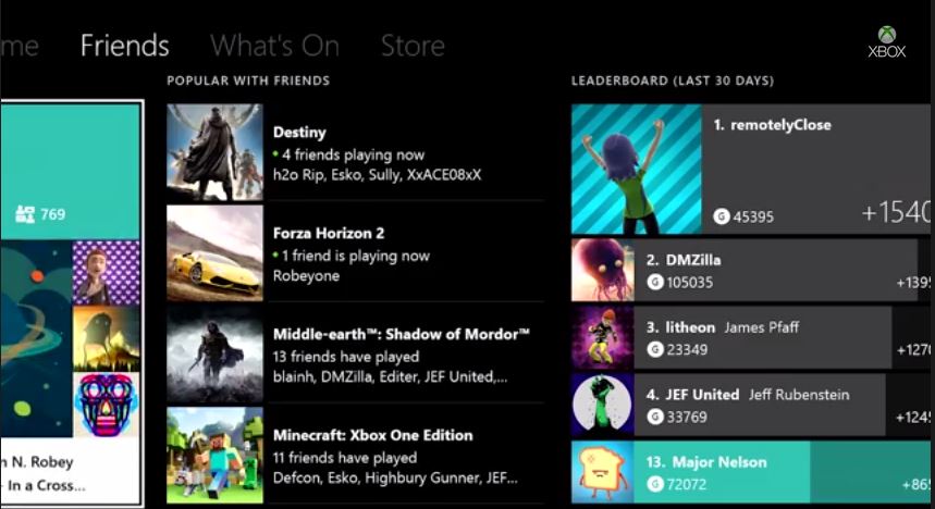 Xbox One October Update Rolling out now – Snap Centre, Achievements, Friends, TV functions and more