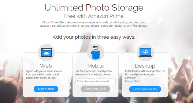 Amazon Prime subscribers now getting unlimited photo storage.