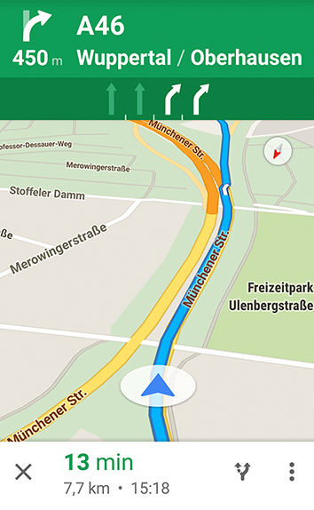 Google Maps Lane Navigation Hits Europe
