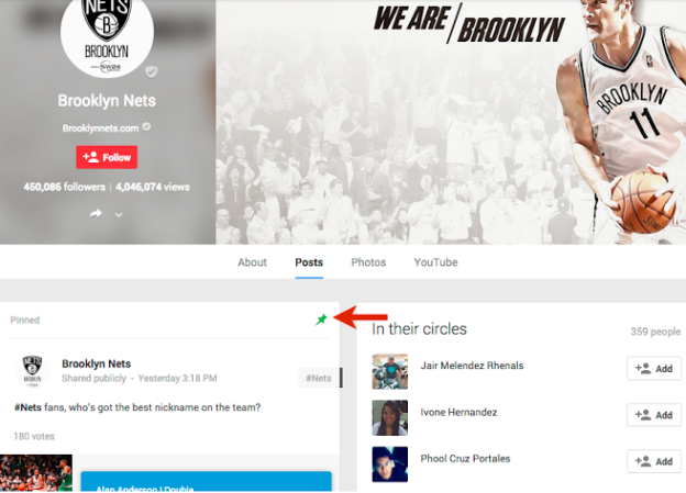 Google+ Adds Pin Feature to Profiles