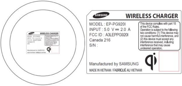 Samsung Galaxy S6 Wireless Charger Appears At The FCC