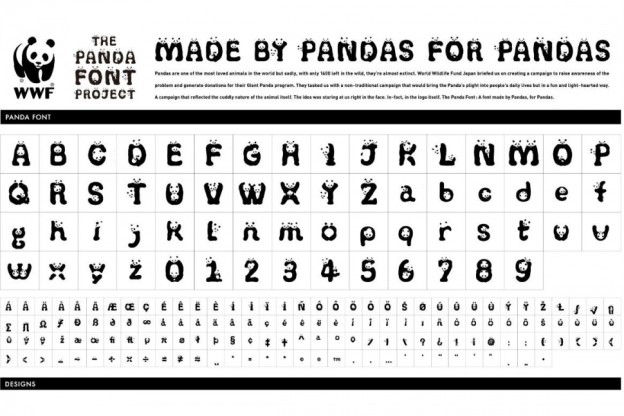 WWF Creates Special Font to Raise Awareness for Panda Bears