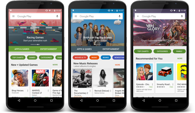 Google Play Store Redesign Rolling Out Now