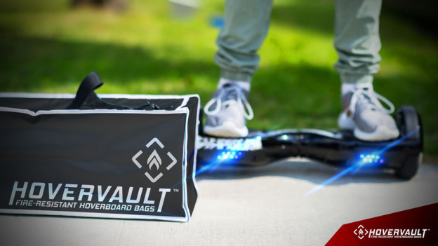 Hovervault – A Bag that Protects Your Stuff if Your Hoverboard Blows Up
