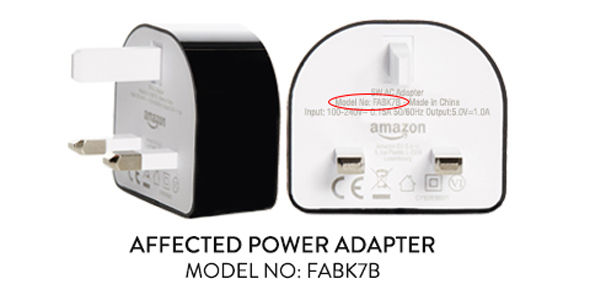 Amazon Issues Recall on Kindle Fire Kids Edition Power Adapter